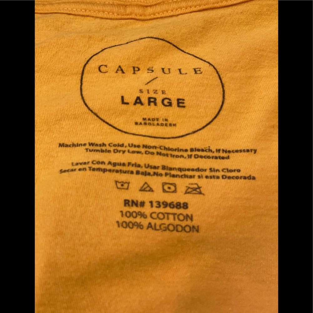 Capsule mountain sun yellow t-shirt size L - Picture 2 of 3